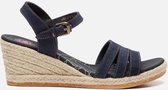 Panama Jack Isa B802 sandalen met sleehak blauw - Maat 40