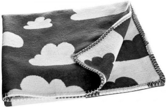 Farg & Form Baby Fleece deken Zwart Wolken 75x100 | bol.com