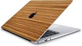 Kudu MacBook Pro 13 Inch Touchbar (2016-2019) SKIN - Restyle jouw MacBook met écht hout - Gemakkelijk aan te brengen - Handgemaakt in NL - Zebrano