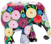 Rambling Rose 10 cm Elephant parade Handgemaakt Olifantenstandbeeld