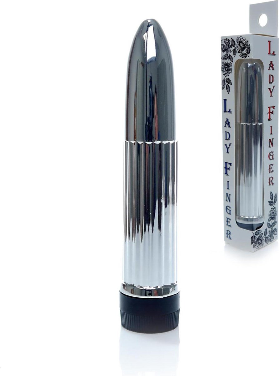 Goedkoopste Bossoftoys - Mini Vibrator - Lady Finger - 13 Cm - Dia 2,5 Cm - Silver - 4600019 - Window Colourbox