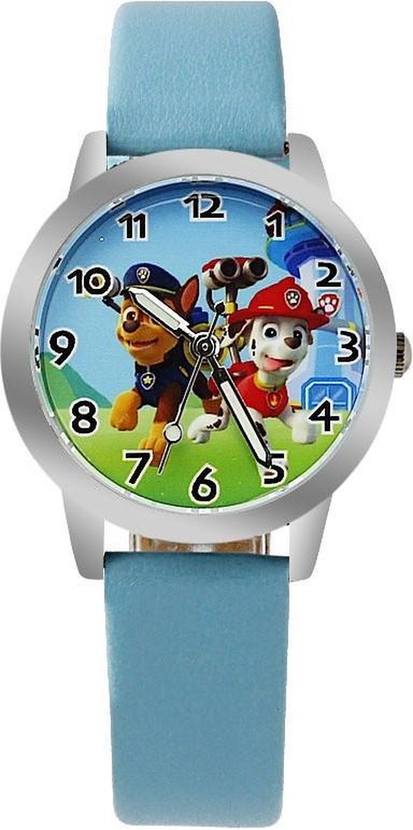 Paw Patrol horloge met glow in the dark wijzers bol