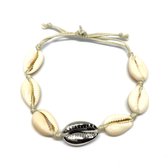 Armband met schelpjes - Zilver