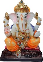 Marmeren Ganesha-beeld (15 cm x 9 cm)
