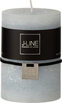 J-Line Cilinderkaars Stompkaars Lichtblauw M Set van 12 Stuks