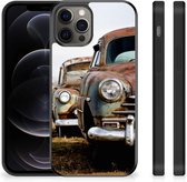 Telefoonhoesje Geschikt voor iPhone 12 Pro Max TPU Silicone Hoesje met Zwarte rand Vintage Auto