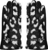 Handschoenen luipaardprint | Zwart - Wit