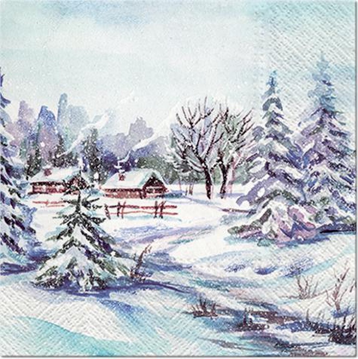 PAW Winter Village papieren servetten