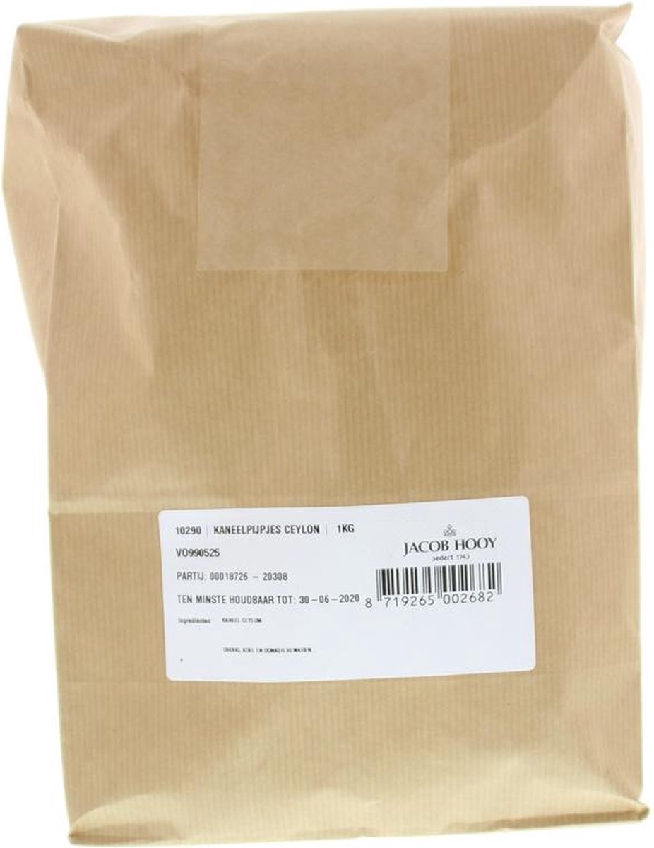 Jacob Hooy Kaneel pijpjes Ceylon 1 Kilogram