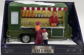 Magic Village Kerstdorp: Foodtruck met LED en geluid - Groen - Kerst decoratie