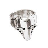 AuBor ®. Zilveren Wolvenkop ring - 22.5mm