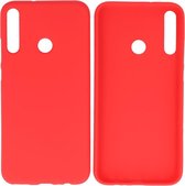 Bestcases Color Telefoonhoesje - Backcover Hoesje - Siliconen Case Back Cover voor Huawei P40 Lite E / Y7P - Rood