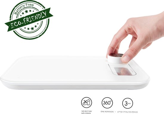 Verschillende goederen Versterker magnifiek Digitale keukenweegschaal | GEEN batterij nodig | DUURZAAM ontwerp |  Multifunctionele... | bol.com