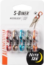 Nite Ize Microlock S-Biner Aluminium - Karabijnhaak Diverse kleuren  - 5 Stuks