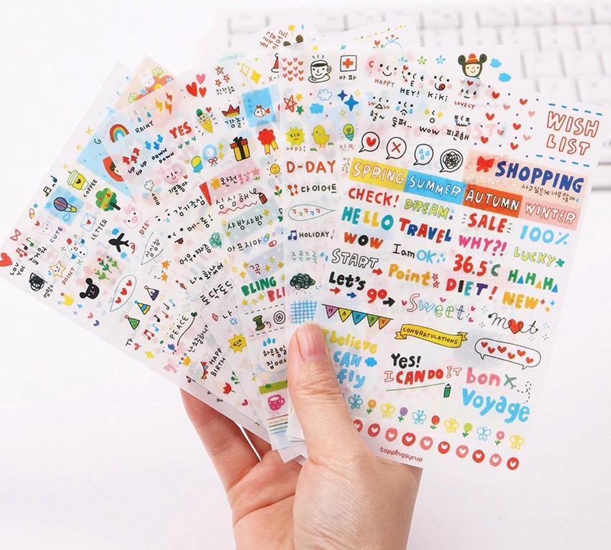 Bullet journal stickers - circa 300 stickers -Bullet journal - Kawaii stickers - Bullet journal accesoires - Stickers volwassenen - Stickers kinderen - Laptop stickers - Merkloos