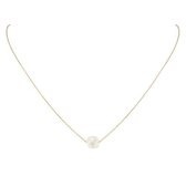 Collier goud vierkant maansteen