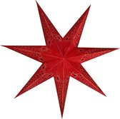 Kerstster nr. 27 Geborduurde ster "red arrow" - Papieren Kerststerren - Kerstdecoratie - Ø 60 cm - zonder verlichtingsset - Kerst