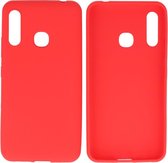 Bestcases Color Telefoonhoesje - Backcover Hoesje - Siliconen Case Back Cover voor Samsung Galaxy A70e - Rood