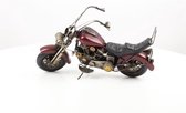 Rode Motorfiets - Beeld - Tinnen model - 23,8 cm hoog