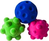 Megaform Set de 3 Mini balles sensorielles Rubbabu