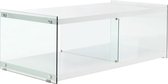 MLK - Tv-meubel - Wit - Glas- MDF - Hoogglans - ca. 120cm (L) x 60cm (B) x 45cm (H)