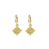 Eye tag earrings - Goud