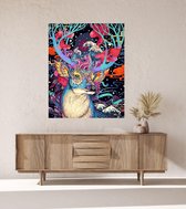 JDBOS ® Schilderen op nummer Volwassenen met frame (hout) - Hert / kerst - Verven volwassenen - 40x50 cm