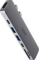 Qost- 7 in 2 USB C Hub - Adapter voor Macbook Pro/Air- USB C naar HDMI - Thunderbolt 3 - USB 3.0 - Micro SD
