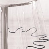 Tafelkleed plastic rond - Antraciet afwerking - Tafelzeil transparant - 180cm diameter - Tafellaken