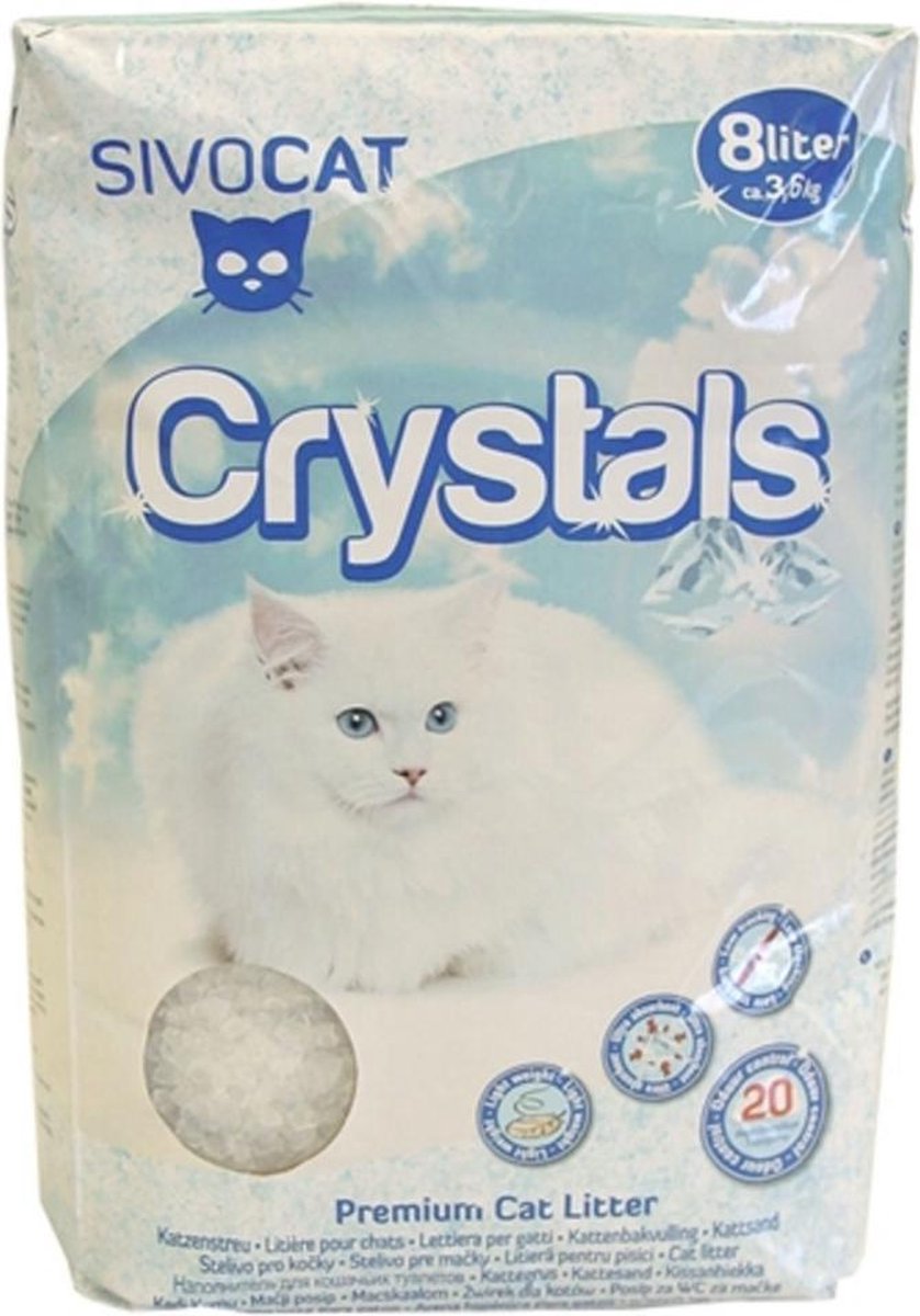Sivocat Silicagel Crystals Kattenbakvulling - 8 l | bol.com
