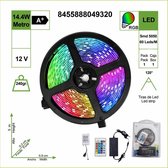 LED strip 5 meter-RGB 5050 met afstandssbediening