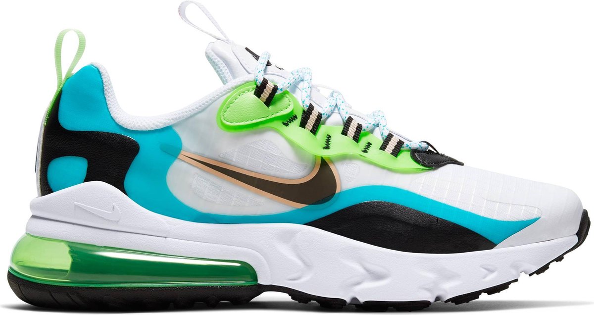 Nike Air Max 270 React SE Jongens Sneakers Oracle Aqua Black-Ghost Green