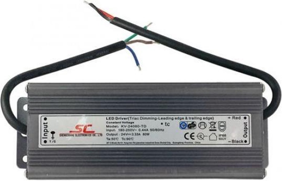 Ledl LED Trafo 80W 24V DC 3330mA Triac IP67 CV