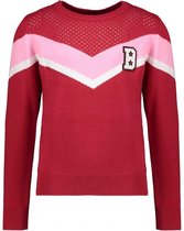 B-Nosy Meisjes t-shirts & polos B-Nosy Girls pullover with open knitting p Rio red 104