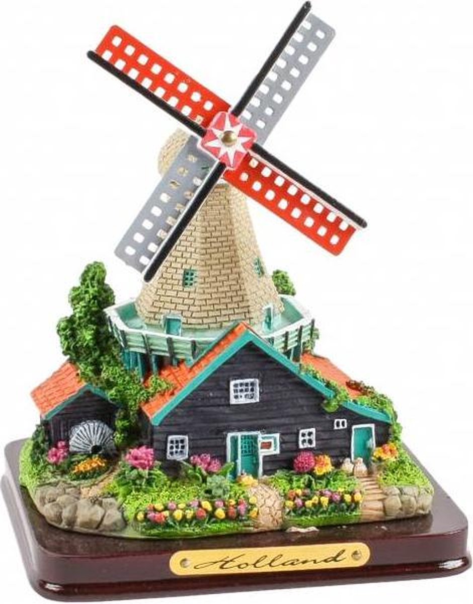 Stellingmolen Zwart/grijs 12 Cm - Souvenir