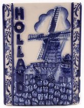 Magneet Keramiek Delfts Blauw Tegel Holland - Souvenir