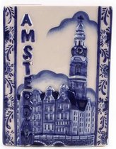 Magneet Delfts Blauw Tegel Amsterdam - Souvenir