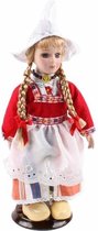Pop Porselein Vrouw Rood 20 Cm - Souvenir