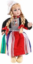 Pop Porselein Vrouw Zwart 17 Cm - Souvenir