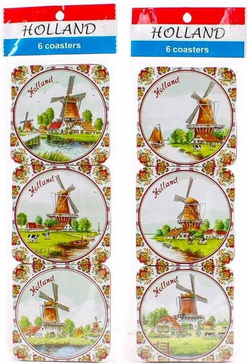 Coasters Molen Landschap Color Holland - Souvenir