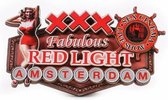 Magneet 2D MDF Red Light Pin Up Amsterdam - Souvenir
