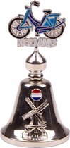 Tafelbel Kleur Fiets Holland Shiny Zilver - Souvenir