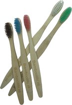 Bamboe tandenborstel - KORTING BIJ MEERDERE TANDENBORSTELS IN ÉÉN KOOP - Ook de verpakking is 100% Ecologisch - duurzaam - diverse kleuren