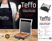 Teffo - Tosti Grill Apparaat - Contactgrill - Instelbare Thermostaat - 1400 Watt
