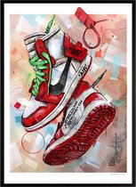 Poster - Nike Air Jordan Off-white Chicago - 71 X 51 Cm - Multicolor