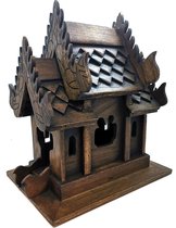 Geestenhuisje - Ghosthouse - Spirithouse - Thais Geestenhuisje - Decoratiehuisje hout dubbeldak