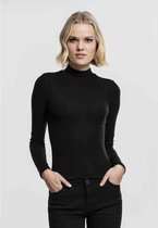 Urban Classics Longsleeve top -M- Turtleneck Zwart