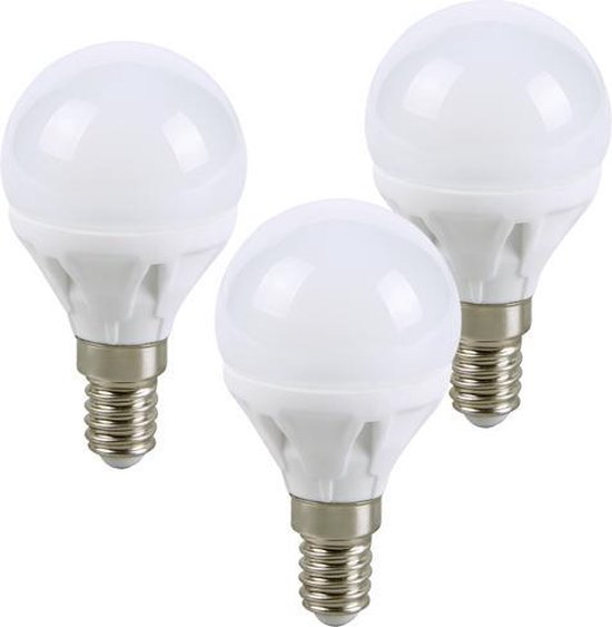 EcoSavers LED MiniGlobe LED Lamp 4W E14 Kleine Fitting | Set van 3 stuks |  GS-keurmerk | bol.com
