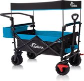 Boldkar met dak - Offroad wielen - opvouwbaar - blauw - 121 x 61 x 99 cm