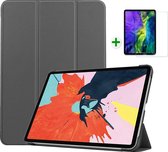 Case2go - Tablethoes en screenprotector geschikt voor iPad Air 10.9 2020/2022 - 10.9 inch - hoes en Screenprotector - Tablet hoes met Auto sleep/wake Functie - Grijs